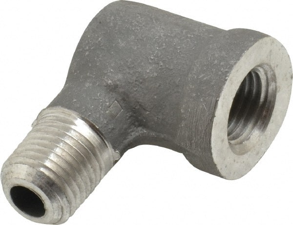 Latrobe Foundry - 1-1/4" Aluminum Pipe 90° Street Elbow - 150 psi, M x F End Connection, Grade 356-F - Exact Tooling
