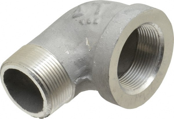 Latrobe Foundry - 1-1/2" Aluminum Pipe 90° Street Elbow - 150 psi, M x F End Connection, Grade 356-F - Exact Tooling