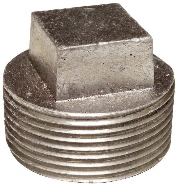 Latrobe Foundry - 3/8" Aluminum Pipe Square Head Plug - 150 psi, M End Connection, Grade 6061-T6 - Exact Tooling