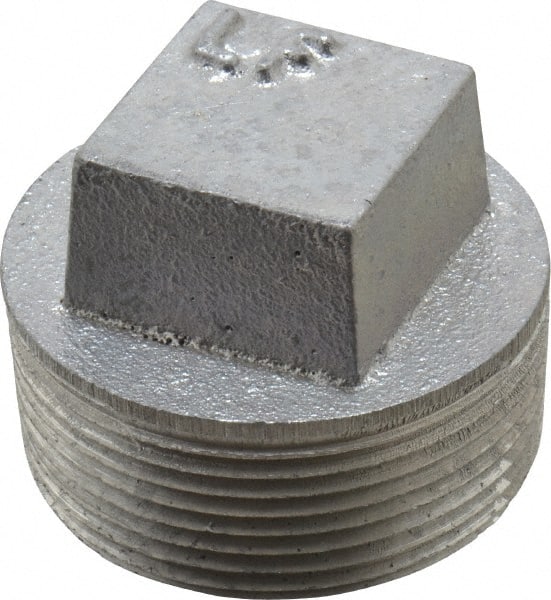 Latrobe Foundry - 1-1/2" Aluminum Pipe Square Head Plug - 150 psi, M End Connection, Grade 356-F - Exact Tooling