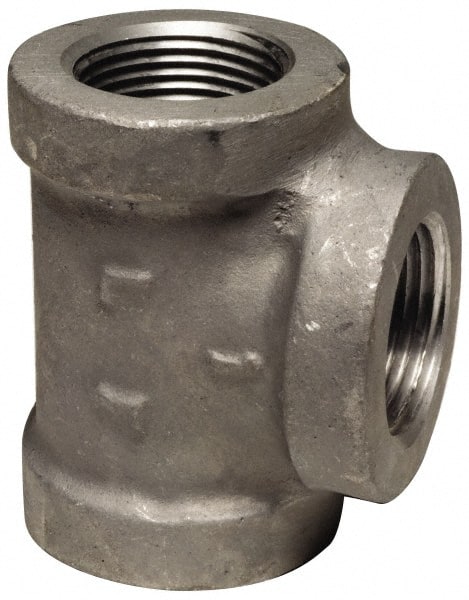 Latrobe Foundry - 3/8" Aluminum Pipe Tee - 150 psi, F End Connection, Grade 356-F - Exact Tooling