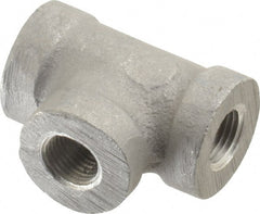 Latrobe Foundry - 1/8" Aluminum Pipe Tee - 150 psi, F End Connection, Grade 356-F - Exact Tooling
