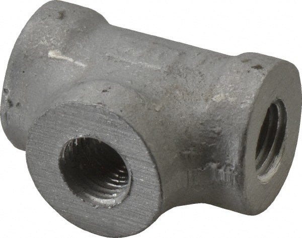 Latrobe Foundry - 1/4" Aluminum Pipe Tee - 150 psi, F End Connection, Grade 356-F - Exact Tooling