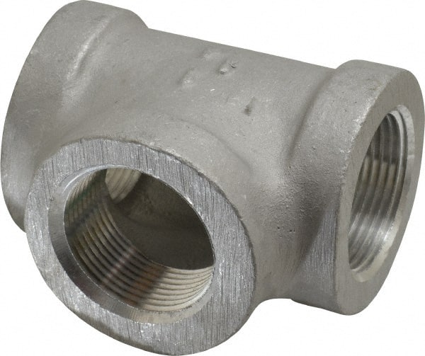 Latrobe Foundry - 1-1/4" Aluminum Pipe Tee - 150 psi, F End Connection, Grade 356-F - Exact Tooling