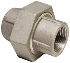Latrobe Foundry - 3/8" Aluminum Pipe Union - 150 psi, F End Connection, Grade 356-F - Exact Tooling