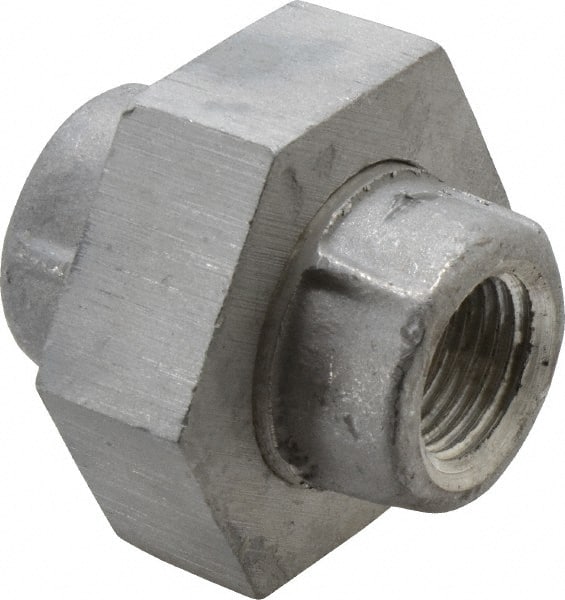 Latrobe Foundry - 1/2" Aluminum Pipe Union - 150 psi, F End Connection, Grade 356-F - Exact Tooling