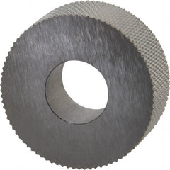 Made in USA - 1-1/4" Diam, 90° Tooth Angle, 25 TPI, Standard (Shape), Form Type High Speed Steel Male Diamond Knurl Wheel - 1/2" Face Width, 1/2" Hole, Circular Pitch, 30° Helix, Bright Finish, Series PH - Exact Tooling