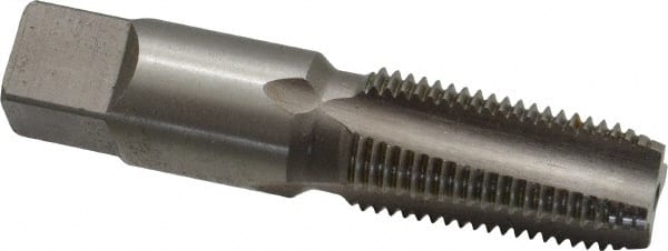 Reiff & Nestor - 1/4-19" BSPT, 4 Flutes, Bottoming Chamfer, Bright Finish, High Speed Steel British Standard Pipe Tap - 0.5625" Shank Diam, 0.421" Square Size, 1-1/16" Thread Length, 2-7/16" Overall Length, Series 123 - Exact Tooling