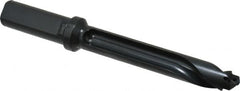 Allied Machine and Engineering - Series 17, 17 to 17.99mm Diam, 3/4" Diam Straight Shank with Flange, Straight Flute Spade Drill - 3-35/64" Max Depth, 4-47/64" Body Length, 6-49/64" OAL, Standard Length, Through Coolant - Exact Tooling