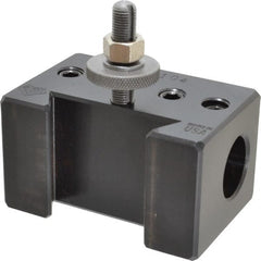 Aloris - Series CXA, #104 Boring Bar Tool Post Holder - 13 to 18" Lathe Swing, 2" OAH, 1" Centerline Height - Exact Tooling