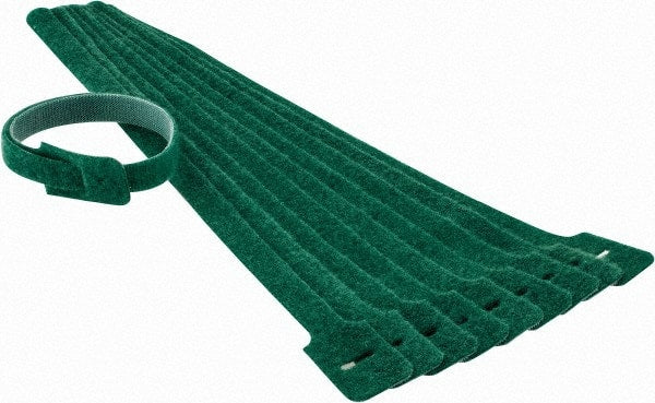 SpeedTech - 13" Long Green Nylon & Polyethylene Mountable Cable Tie - 40 Lb Tensile Strength, 3-1/4" Max Bundle Diam - Exact Tooling