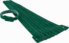 SpeedTech - 13" Long Green Nylon & Polyethylene Mountable Cable Tie - 40 Lb Tensile Strength, 3-1/4" Max Bundle Diam - Exact Tooling