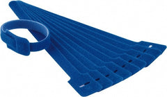 SpeedTech - 9" Long Blue Nylon & Polyethylene Mountable Cable Tie - 40 Lb Tensile Strength, 2" Max Bundle Diam - Exact Tooling