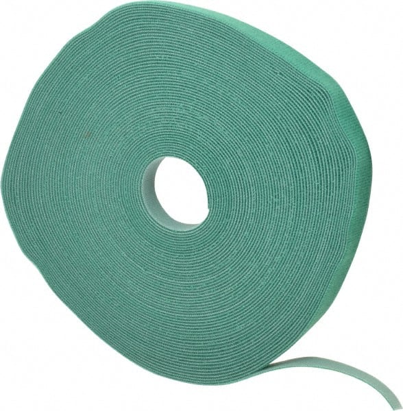 SpeedTech - 75' Long Green Nylon & Polyethylene Hook & Loop Strap - 50 Lb Tensile Strength - Exact Tooling