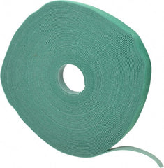 SpeedTech - 75' Long Green Nylon & Polyethylene Hook & Loop Strap - 50 Lb Tensile Strength - Exact Tooling