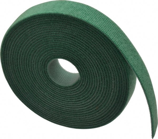SpeedTech - 15' Long Green Nylon & Polyethylene Hook & Loop Strap - 50 Lb Tensile Strength - Exact Tooling