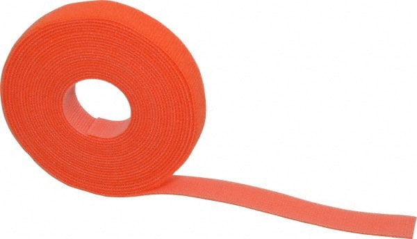 SpeedTech - 15' Long Orange Nylon & Polyethylene Hook & Loop Strap - 50 Lb Tensile Strength - Exact Tooling