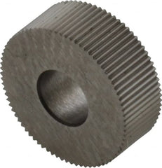Made in USA - 1/2" Diam, 80° Tooth Angle, Standard (Shape), Form Type Cobalt Straight Knurl Wheel - 3/16" Face Width, 3/16" Hole, 160 Diametral Pitch, Bright Finish, Series EP - Exact Tooling