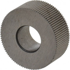 Made in USA - 5/8" Diam, 80° Tooth Angle, Standard (Shape), Form Type Cobalt Straight Knurl Wheel - 1/4" Face Width, 1/4" Hole, 160 Diametral Pitch, Bright Finish, Series GK - Exact Tooling