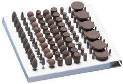 Grier Abrasives - 100 Piece Aluminum Oxide Vitrified Abrasive Point Set - Exact Tooling