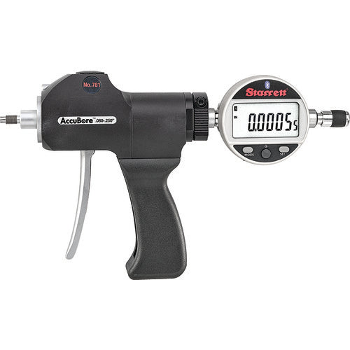 ‎Starrett 781BXTP-250 AccuBore Electronic Pistol Grip Gage Only With Indicator, SPC Output, .080-.250″ Range, .00005″ Resolution - Exact Tooling
