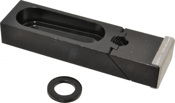 TE-CO - 5-5/16" OAL x 1-1/2" Overall Width, Standard Grip Nose, Steel Manual Edge Clamp - Black Oxide Coating, 7/8" High, 5/8" Socket Cap Screw Slot, 2" Travel - Exact Tooling