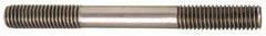 Gibraltar - 1/4-20 5" OAL Equal Double Threaded Stud - Stainless Steel, Black Oxide Finish, 1" Equal Thread Length - Exact Tooling
