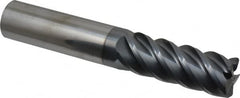 SGS - 1", 5 Flute, Single End, Solid Carbide, 0.06" Corner Radius End Mill - 6" OAL, 45° Helix, Right Hand Flute, 2-5/8" LOC, Right Hand Cut - Exact Tooling