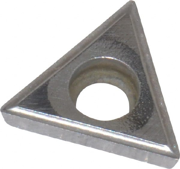 Value Collection - TPGH321 Grade I55 Carbide Turning Insert - Uncoated, 60° Triangle, 3/8" Inscr Circle, 1/8" Thick, 1/64" Corner Radius - Exact Tooling