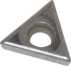 Value Collection - TPGH321 Grade I55 Carbide Turning Insert - Uncoated, 60° Triangle, 3/8" Inscr Circle, 1/8" Thick, 1/64" Corner Radius - Exact Tooling