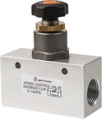 PRO-SOURCE - 3/4" NPT Inline Speed Control Valve - 0 to 140.78 psi & Aluminum Alloy Material - Exact Tooling