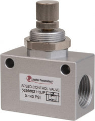 PRO-SOURCE - 1/2" NPT Inline Speed Control Valve - 0 to 140.78 psi & Aluminum Alloy Material - Exact Tooling