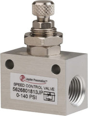 PRO-SOURCE - 1/4" NPT Inline Speed Control Valve - 0 to 140.78 psi & Aluminum Alloy Material - Exact Tooling
