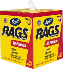 Scott - Virgin Double Re-Creped Rag - Medium Lint, White, 11 x 12", Comes in Box - Exact Tooling