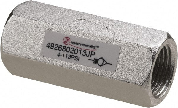 PRO-SOURCE - 3/8" Aluminum Check Valve - Inline, FNPT x FNPT - Exact Tooling