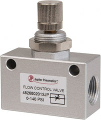 PRO-SOURCE - 3/8" NPT Inline Flow Control Valve - 0 to 140.78 psi & Aluminum Alloy Material - Exact Tooling