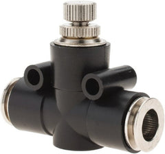 PRO-SOURCE - 5/16" Tube OD Inline Flow Control Valve - 0 to 113.76 psi & Techno Polymer, Brass, Steel Material - Exact Tooling