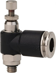 PRO-SOURCE - 10-32 Male NPT x 1/4" Tube OD Miniature Exhaust Valve - 0 to 113.76 psi & Techno Polymer, Brass, Steel Material - Exact Tooling