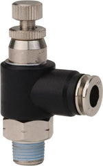 PRO-SOURCE - 1/8" Male NPT x 1/4" Tube OD Compact Banjo Valve - 0 to 113.76 psi & Techno Polymer, Brass, Steel Material - Exact Tooling