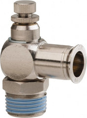 PRO-SOURCE - 1/2" Male NPT x 1/2" Tube OD Tamper Resistant Valve - 0 to 113.76 psi & Nickel Plated Brass Material - Exact Tooling