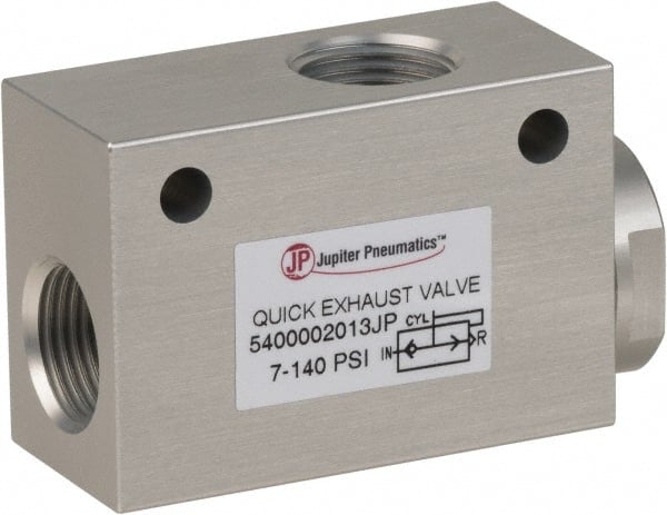 PRO-SOURCE - 3/8" NPT Quick Exhaust Valve - 3/8" Exhaust Port, 7.1 to 140.78 psi, Aluminum Alloy Material - Exact Tooling