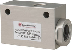 PRO-SOURCE - 1/4" NPT Quick Exhaust Valve - 3/8" Exhaust Port, 7.1 to 140.78 psi, Aluminum Alloy Material - Exact Tooling