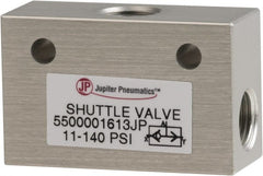 PRO-SOURCE - 1/8" NPS Shuttle Valve - 11.4 to 140.78 psi & Aluminum Alloy Material - Exact Tooling