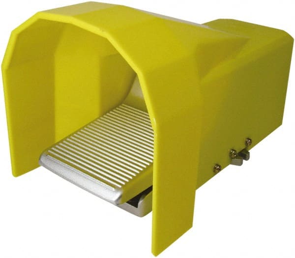 PRO-SOURCE - 1/4" NPT Manual Mechanical Valve - 5-Way, 2 Position, Foot Pedal/Spring with I Guard, 0.65 CV Rate & 127.98 Max psi - Exact Tooling