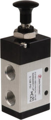 PRO-SOURCE - 1/4" NPT Mechanically Operated Air Valve - 3 Way, 2 Position, Push-Pull/Manual, 0.98 CV Rate & 127.98 Max psi - Exact Tooling
