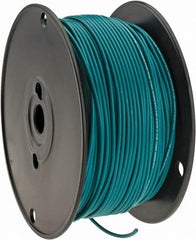 Made in USA - 18 AWG, 16 Strand, 500' OAL, Tinned Copper Hook Up Wire - Green PVC Jacket, 0.106" Diam - Exact Tooling