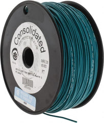 Made in USA - 20 AWG, 10 Strand, 500' OAL, Tinned Copper Hook Up Wire - Green PVC Jacket, 0.07" Diam - Exact Tooling