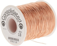 Made in USA - 26 AWG, 0.0159 Inch Diameter, 1279 Ft., Solid, Grounding Wire - Copper, ASTM B3, QQ-W-343 Type S, RoHS Compliant - Exact Tooling
