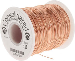 Made in USA - 24 AWG, 0.0201 Inch Diameter, 804 Ft., Solid, Grounding Wire - Copper, ASTM B3, QQ-W-343 Type S, RoHS Compliant - Exact Tooling