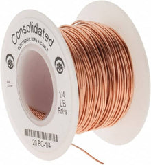 Made in USA - 20 AWG, 0.032 Inch Diameter, 79 Ft., Solid, Grounding Wire - Copper, ASTM B3, QQ-W-343 Type S, RoHS Compliant - Exact Tooling